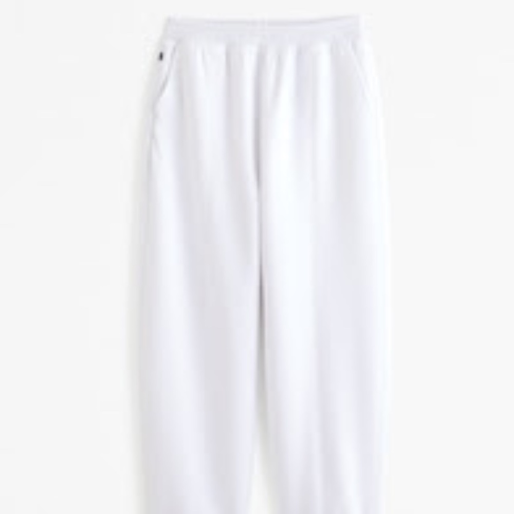 Abercrombie & Fitch YPB neoKNIT Cinched Hem White Pant Size Small